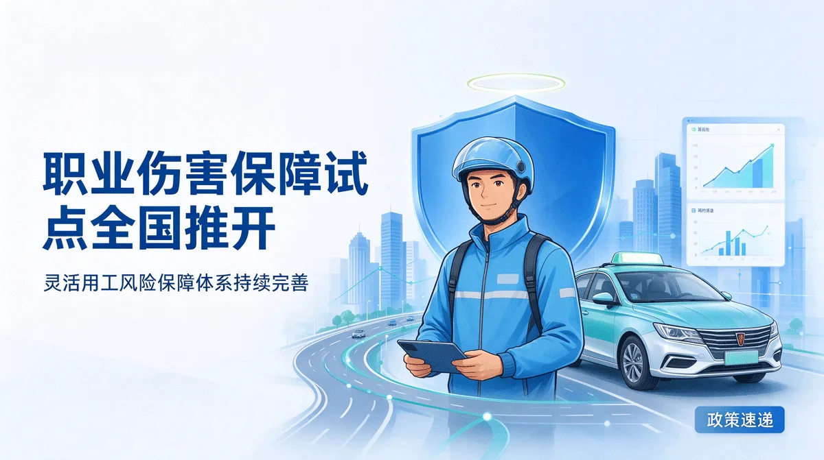 新就业形态职业伤害保障试点全国落地,灵活用工风险保障体系进一步完善